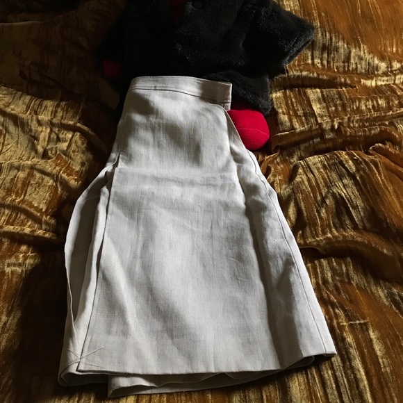 NWT Uniqlo Beige Linen Pencil Skirt Size 10 - Picture 4 of 4